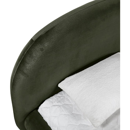 Celine Green Velvet Upholstered Twin Bed