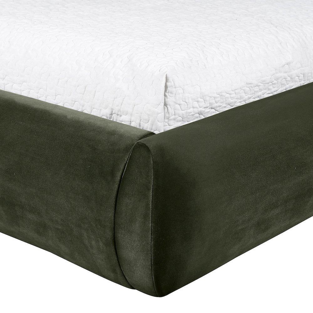 Celine Green Velvet Upholstered Twin Bed