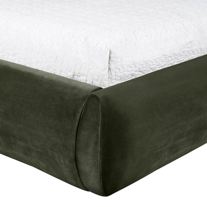 Celine Green Velvet Upholstered Twin Bed