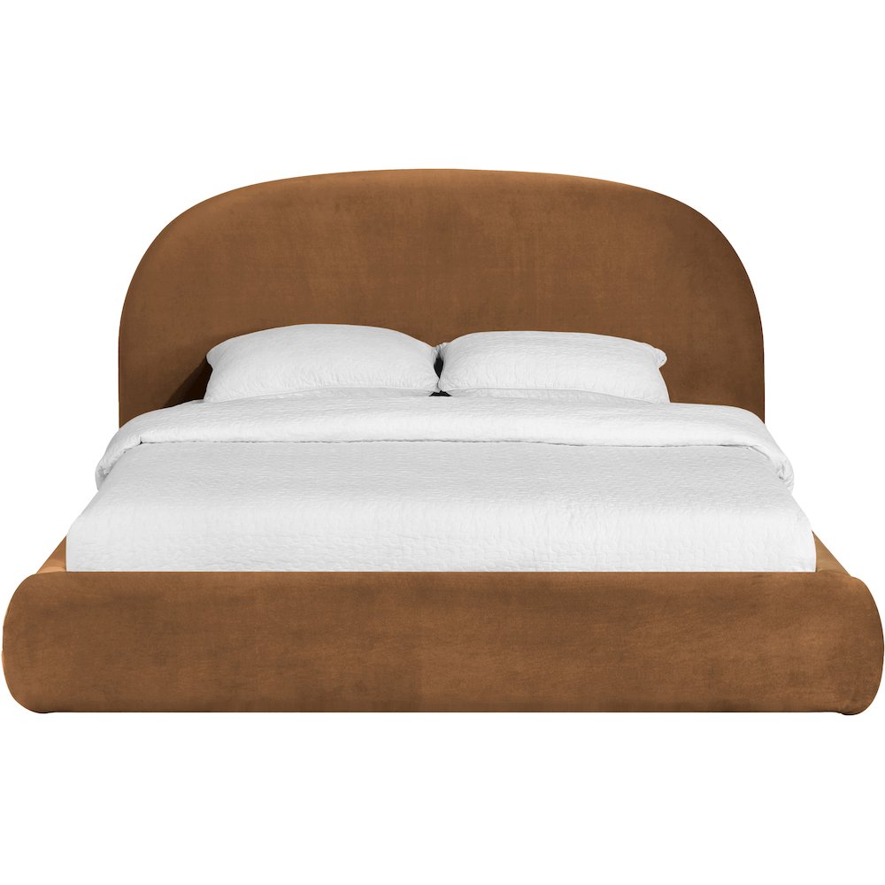 Celine Saddle Velvet Upholstered Full Bed