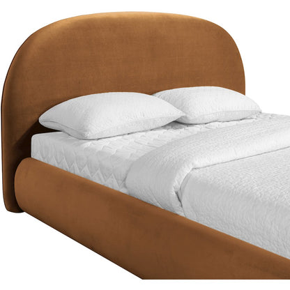 Celine Saddle Velvet Upholstered Full Bed