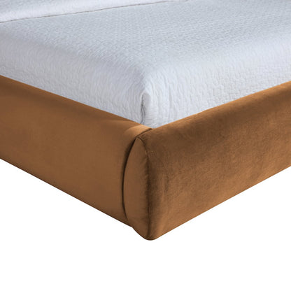 Celine Saddle Velvet Upholstered Queen Bed
