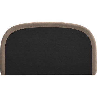 Celine Taupe Velvet Upholstered Queen Bed