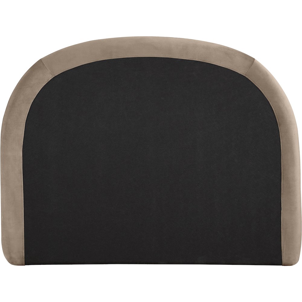 Celine Taupe Velvet Upholstered Twin Bed