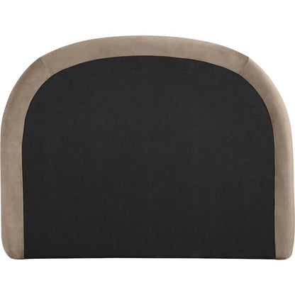 Celine Taupe Velvet Upholstered Twin Bed