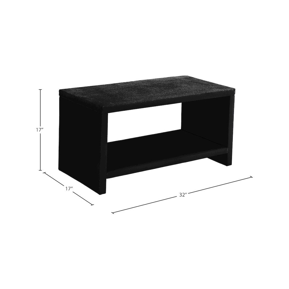 Cleo Black Velvet Night Stand