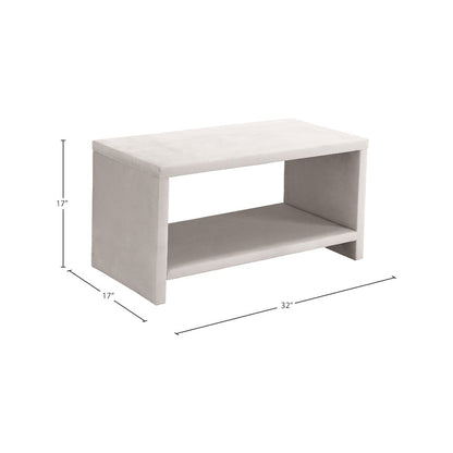 Cleo Cream Velvet Night Stand