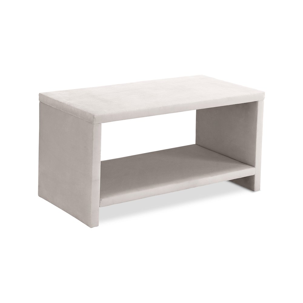 Cleo Cream Velvet Night Stand