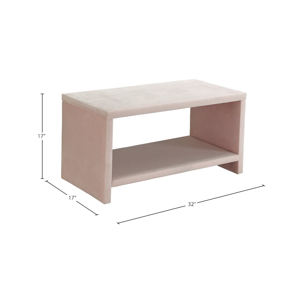 Cleo Pink Velvet Night Stand