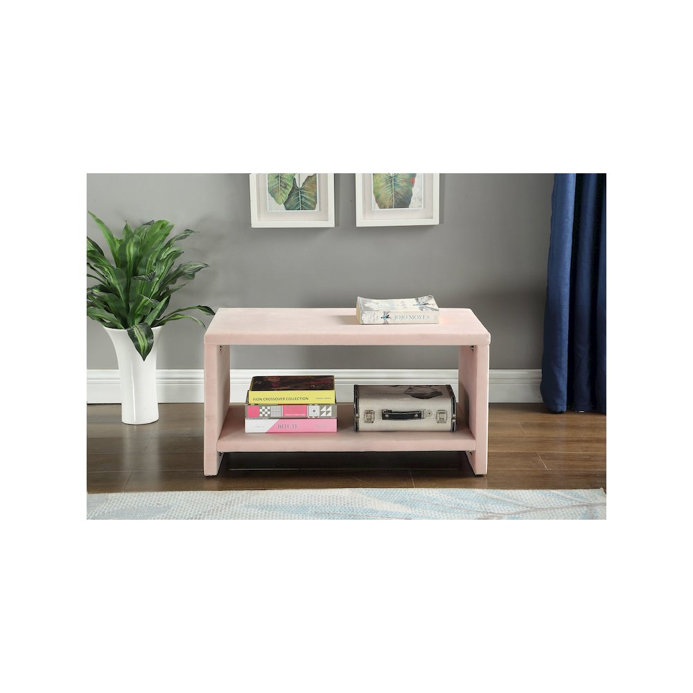 Cleo Pink Velvet Night Stand