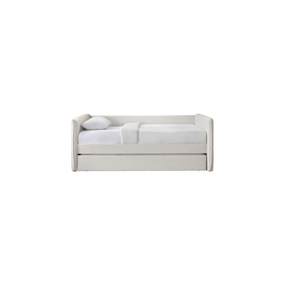 Colton Cream Linen Textured Fabric Twin Daybed