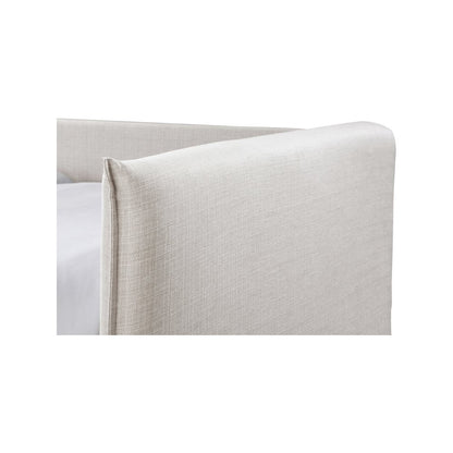Colton Cream Linen Textured Fabric Twin Daybed
