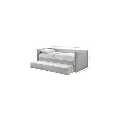 Colton Grey Linen Textured Fabric Twin Daybed