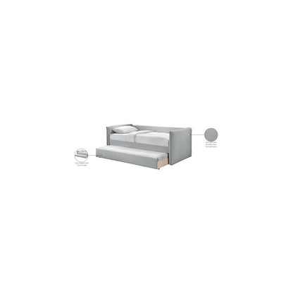 Colton Grey Linen Textured Fabric Twin Daybed