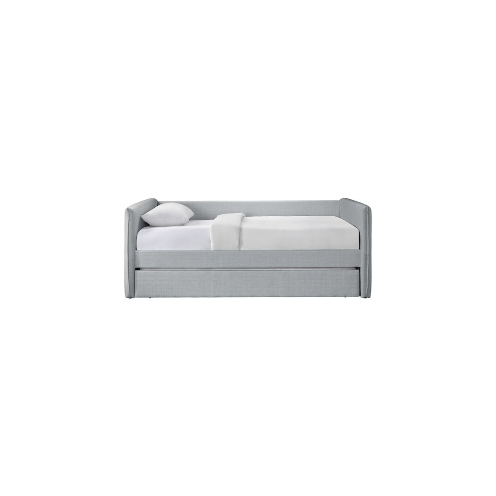 Colton Grey Linen Textured Fabric Twin Daybed