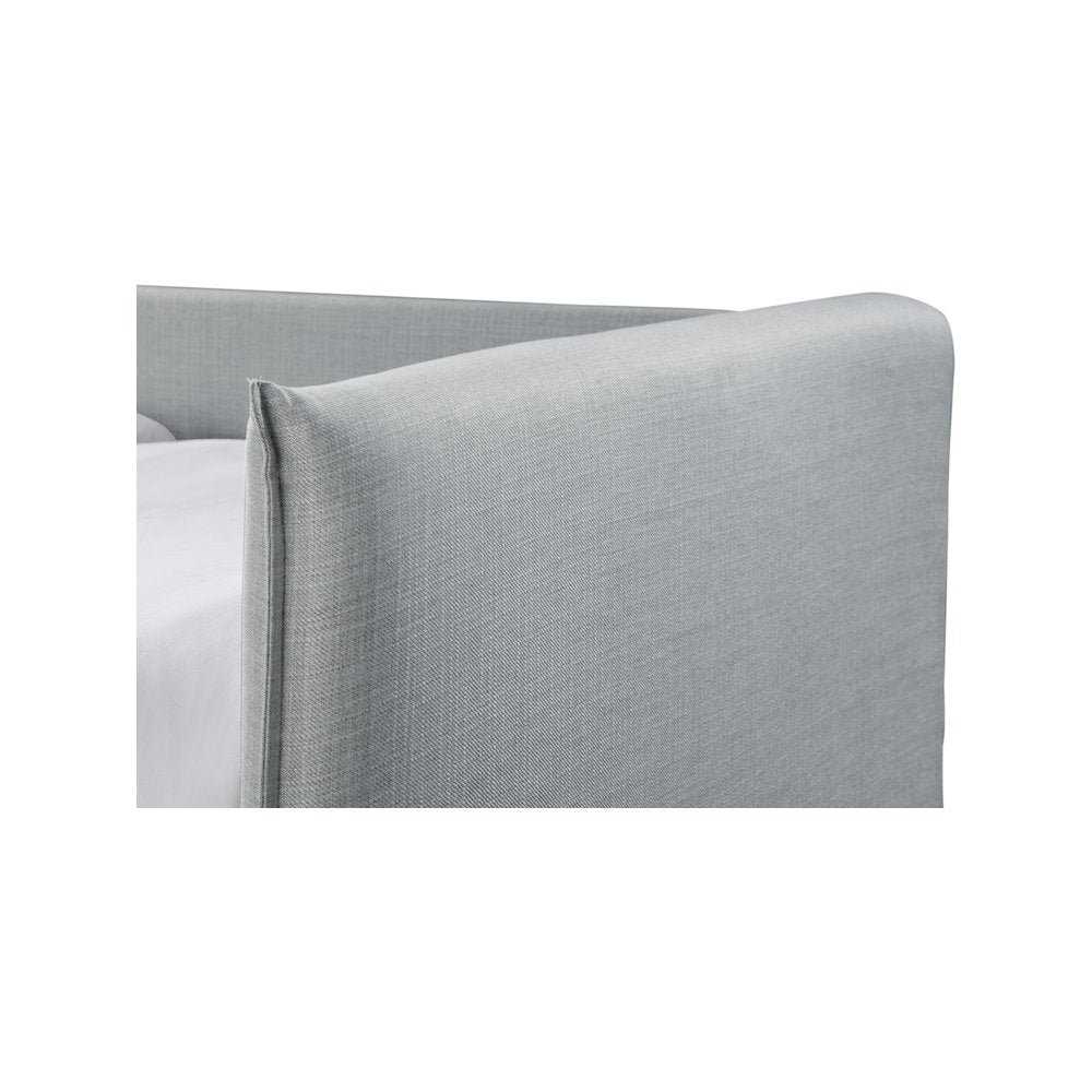 Colton Grey Linen Textured Fabric Twin Daybed