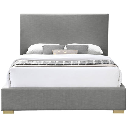 Crosby Grey Linen Textured Fabric Full Bed