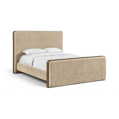 Dalton Beige Fabric Upholstered King Bed