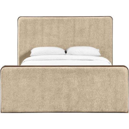 Dalton Beige Fabric Upholstered King Bed