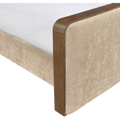 Dalton Beige Fabric Upholstered Twin Bed (3 Boxes)