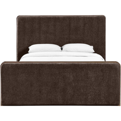 Dalton Brown Fabric Upholstered Queen Bed (3 Boxes)
