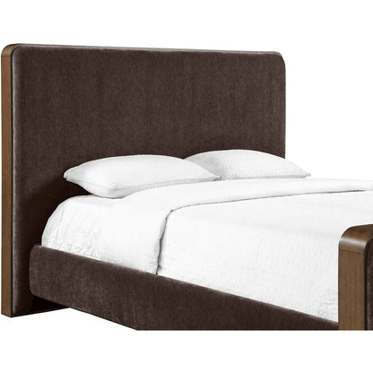 Dalton Brown Fabric Upholstered Queen Bed (3 Boxes)