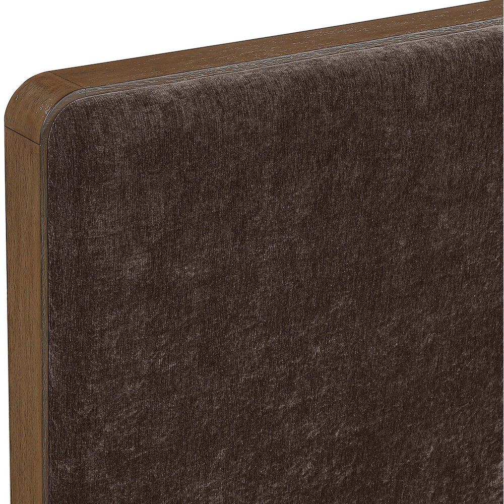 Dalton Brown Fabric Upholstered Queen Bed (3 Boxes)