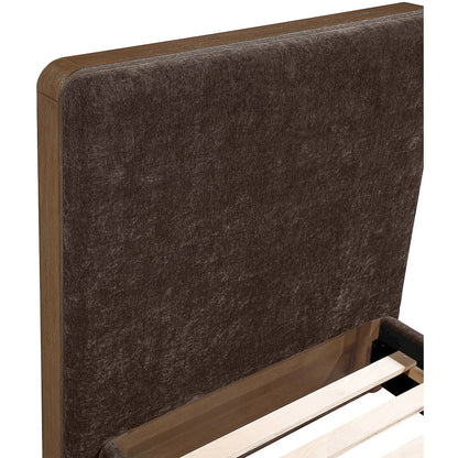 Dalton Brown Fabric Upholstered Twin Bed (3 Boxes)