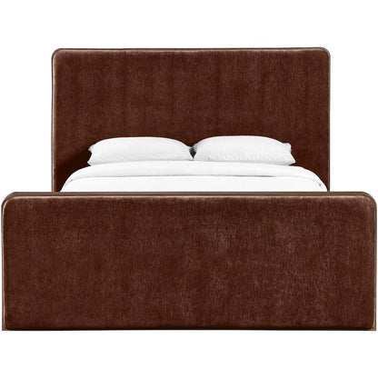 Dalton Burgundy Fabric Upholstered Full Bed (3 Boxes)