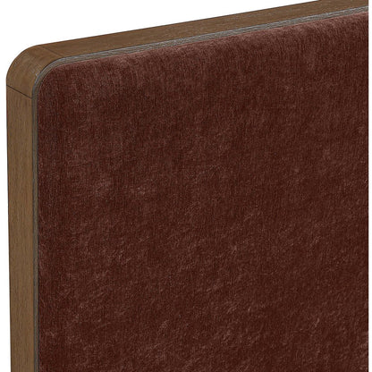 Dalton Burgundy Fabric Upholstered King Bed