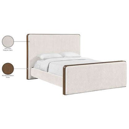 Dalton Cream Fabric Upholstered Full Bed (3 Boxes)