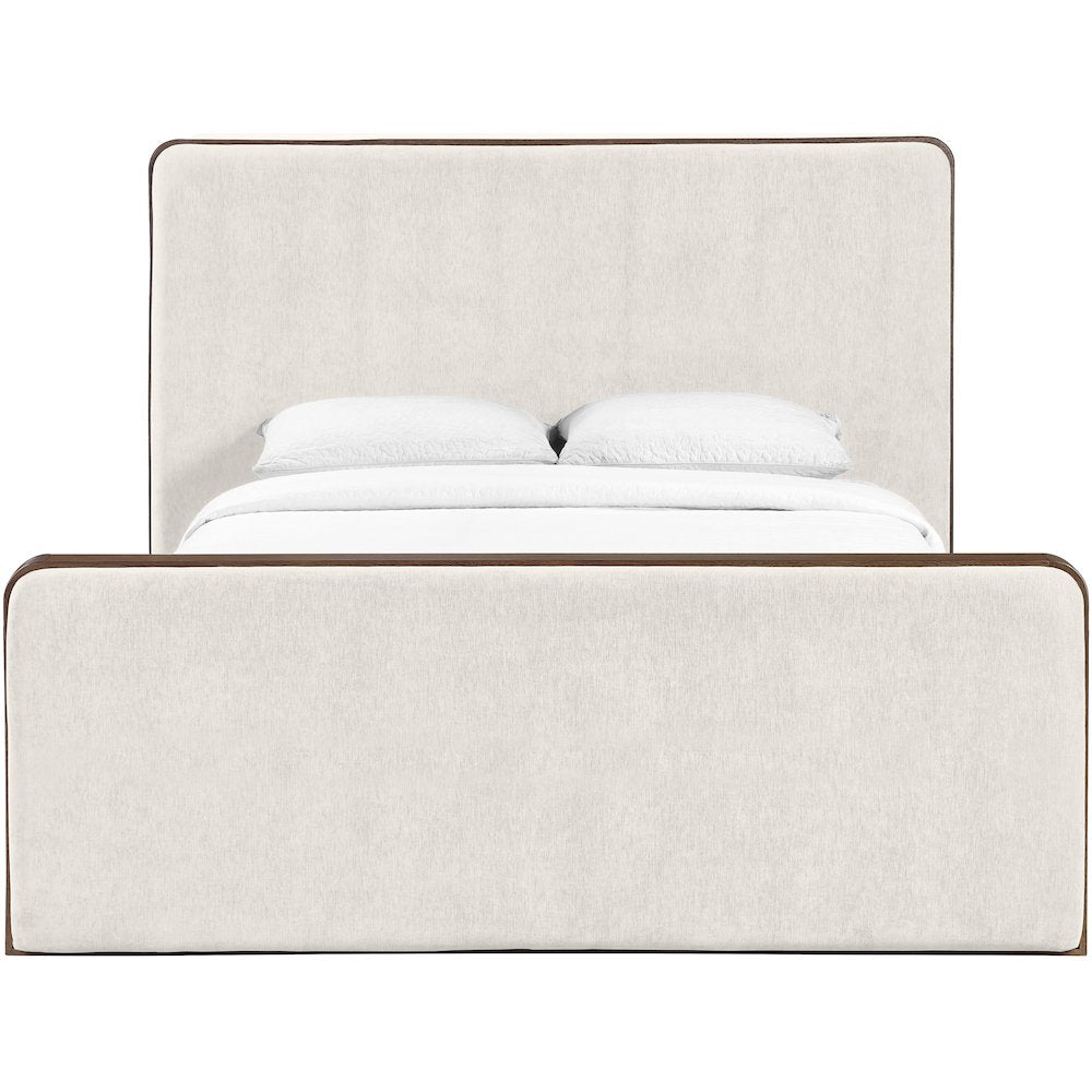 Dalton Cream Fabric Upholstered Queen Bed (3 Boxes)