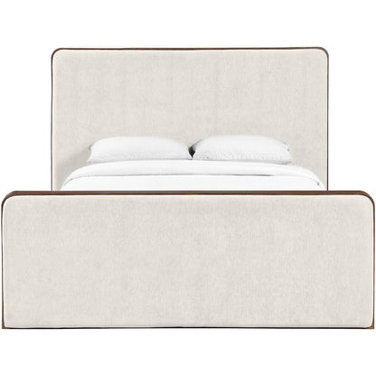 Dalton Cream Fabric Upholstered Queen Bed (3 Boxes)