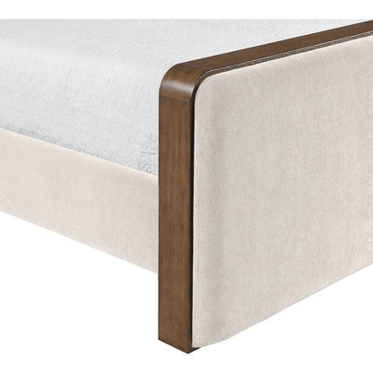 Dalton Cream Fabric Upholstered Queen Bed (3 Boxes)