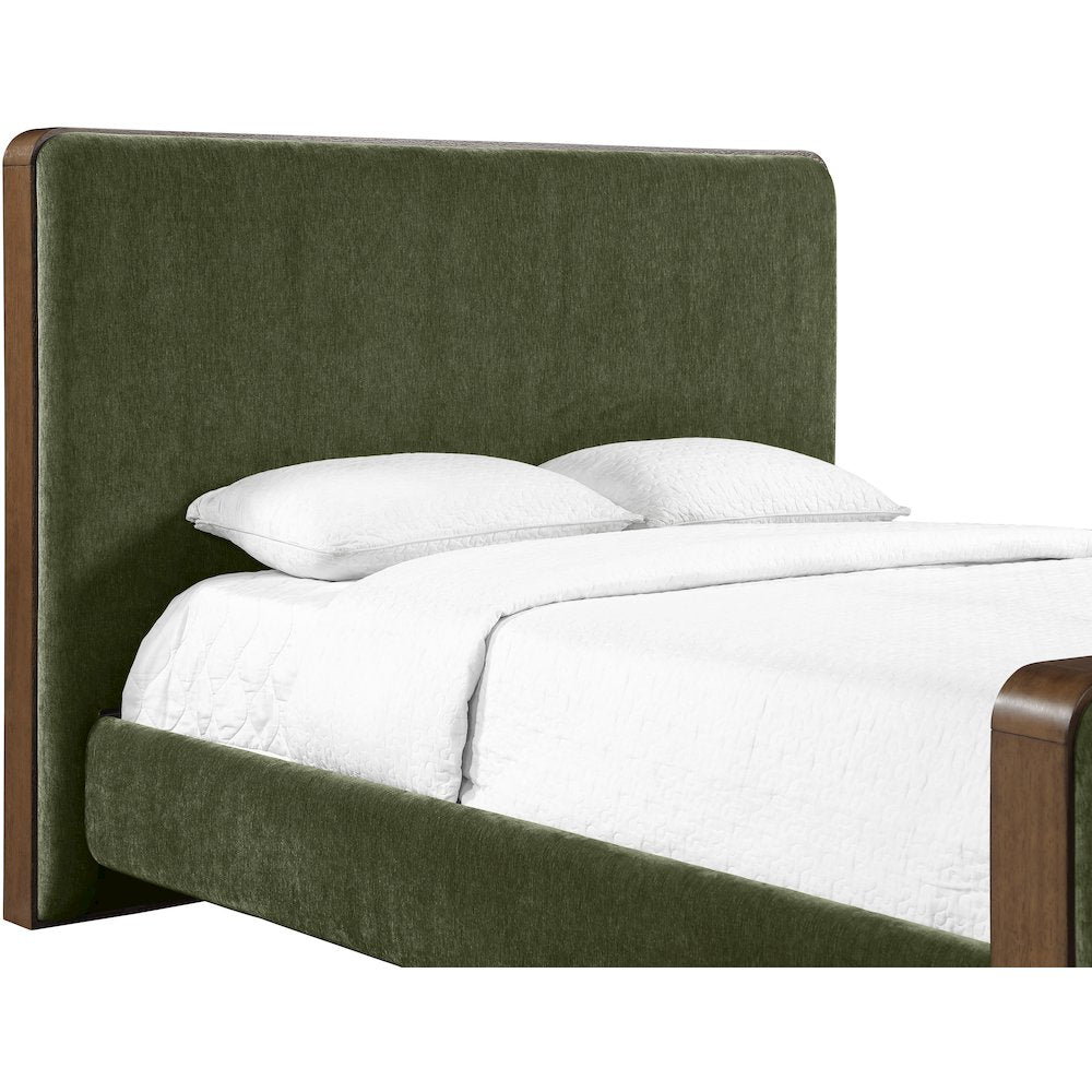 Dalton Green Fabric Upholstered King Bed