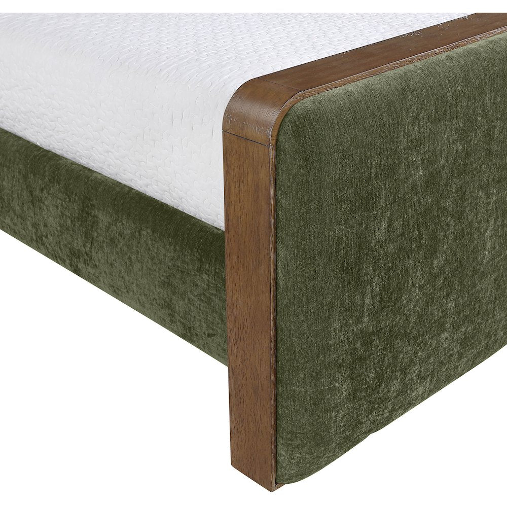 Dalton Green Fabric Upholstered King Bed