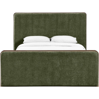 Dalton Green Fabric Upholstered Queen Bed (3 Boxes)