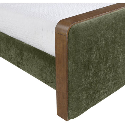Dalton Green Fabric Upholstered Twin Bed (3 Boxes)