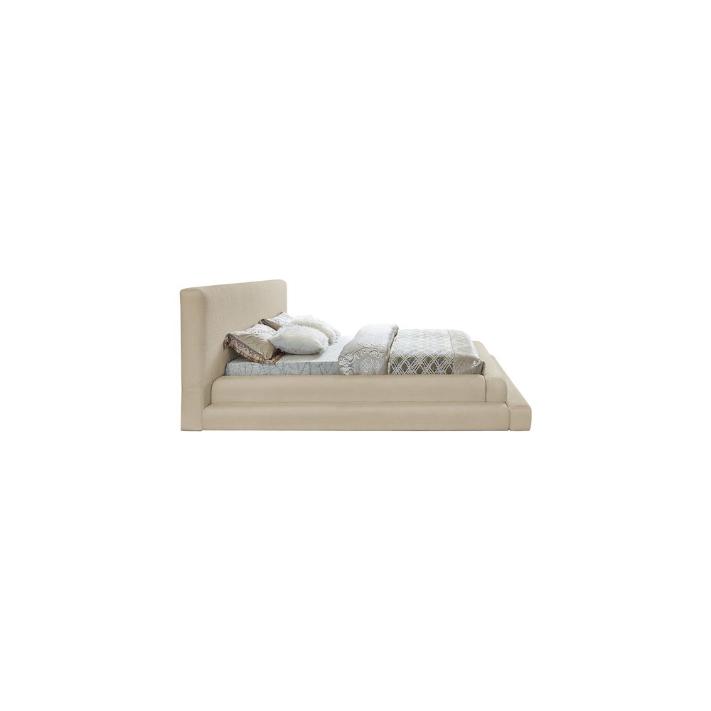 Dane Beige Teddy Fabric Full Bed