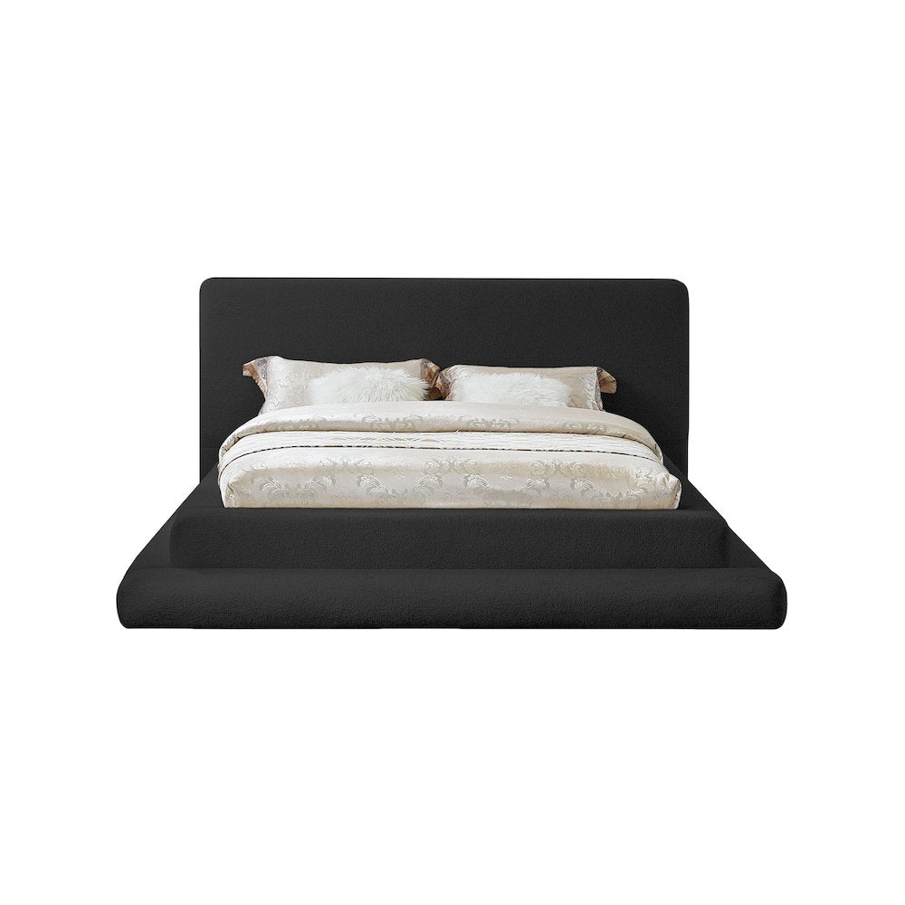 Dane Black Teddy Fabric Full Bed