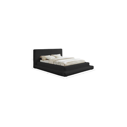 Dane Black Teddy Fabric King Bed