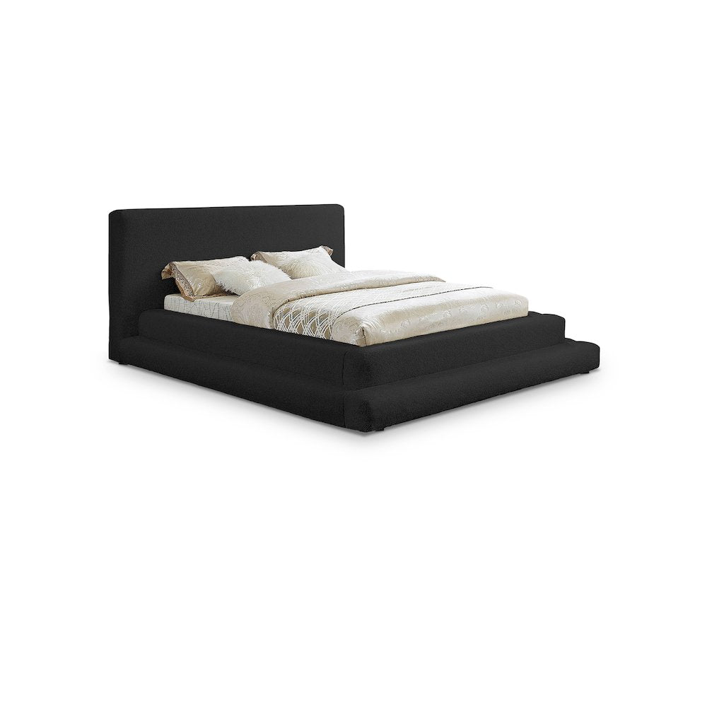 Dane Black Teddy Fabric King Bed