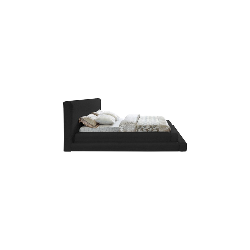 Dane Black Teddy Fabric King Bed