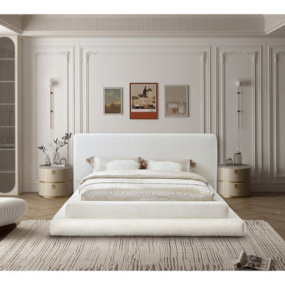 Dane Cream Teddy Fabric Full Bed