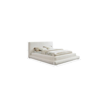 Dane Cream Teddy Fabric King Bed