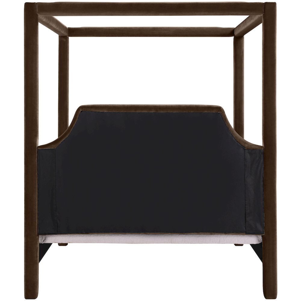 Dawson Brown Velvet Upholstered Full Bed