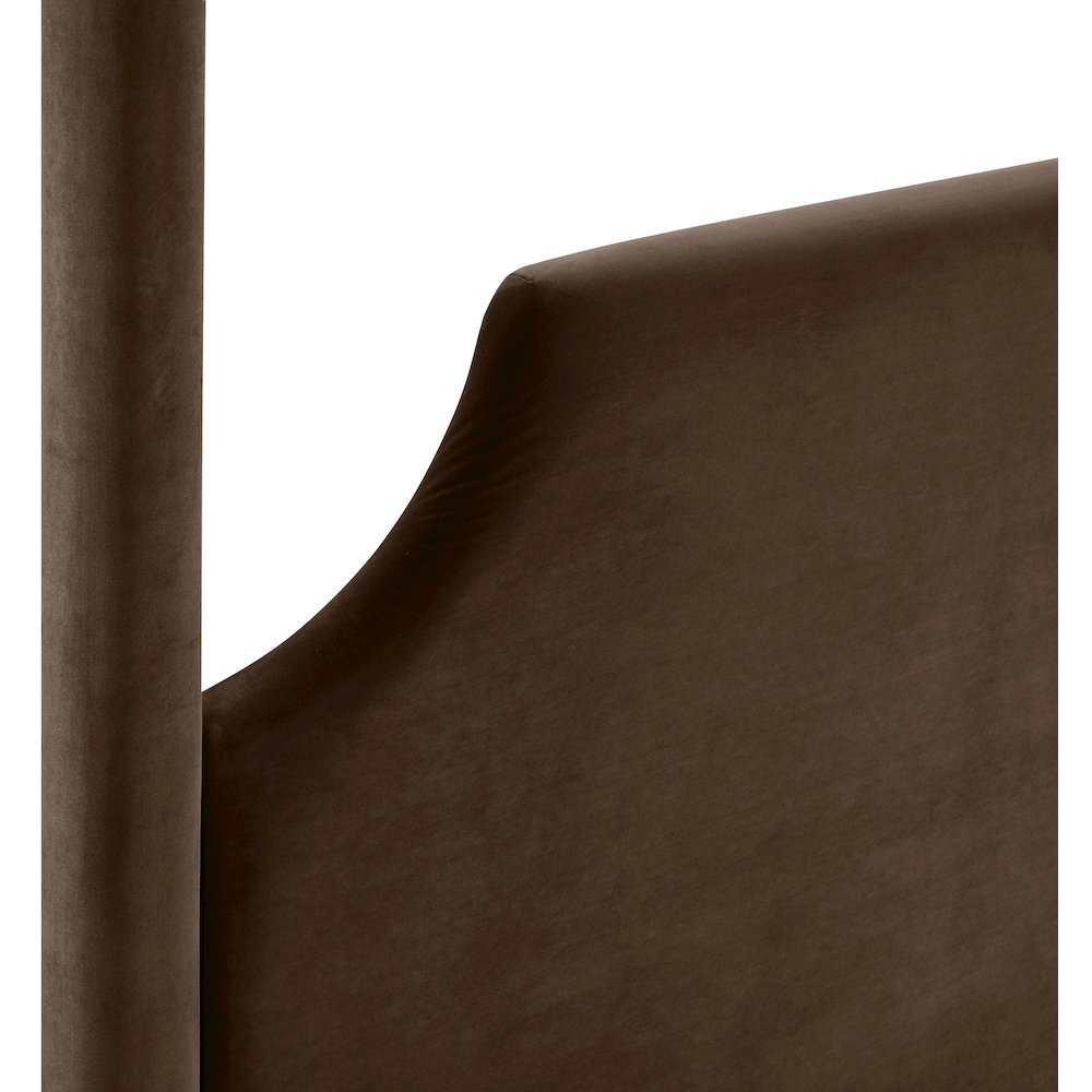 Dawson Brown Velvet Upholstered Full Bed