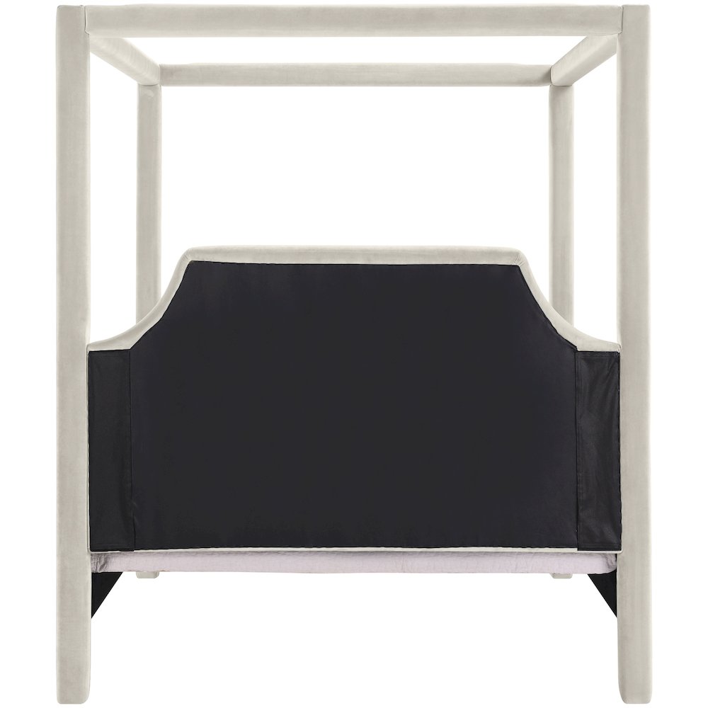 Dawson Cream Velvet Upholstered Full Bed