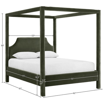 Dawson Green Velvet Upholstered Full Bed