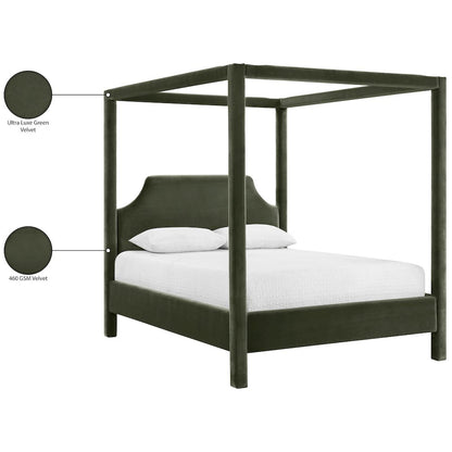 Dawson Green Velvet Upholstered Queen Bed